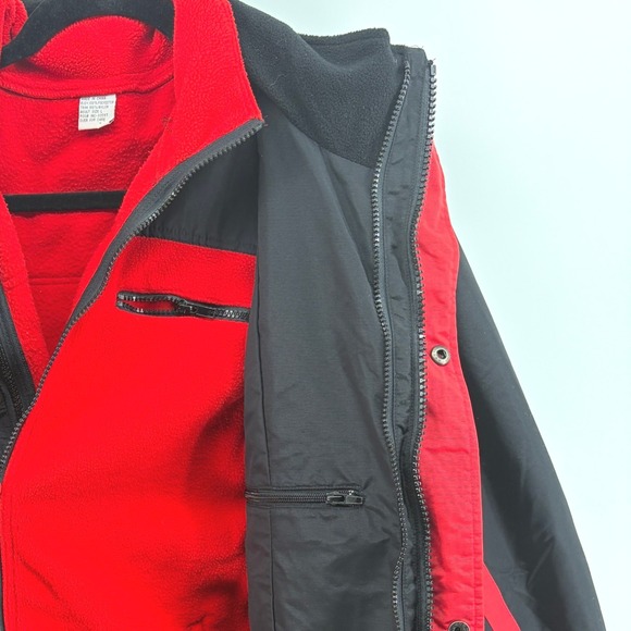 Vintage Marlboro 3 in 1 Hooded Fleece Heavy Ski Jacket Winter Coat‎ Parka Large - Picture 5 of 7